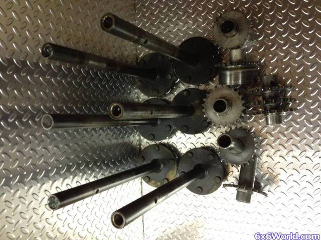 Max 2 axles and sprockets
