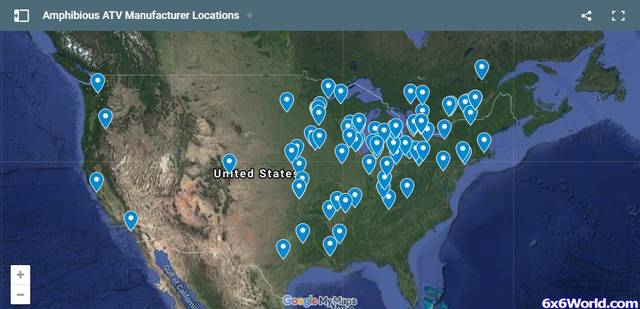 Map of ATV Manufacturers