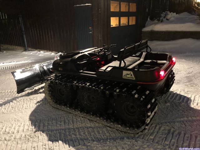 Argo 6x6 snow plow and tracks