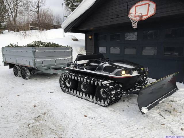 Argo 6x6 snow plow and tracks