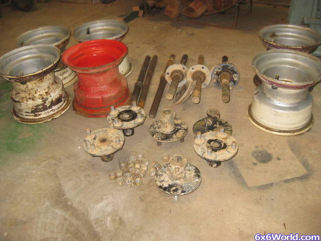 4 lug wheels, hubs, and axles