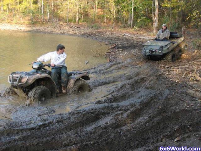 McCoy pulls out stuck 4 wheeler - Amphibious ATV Pictures