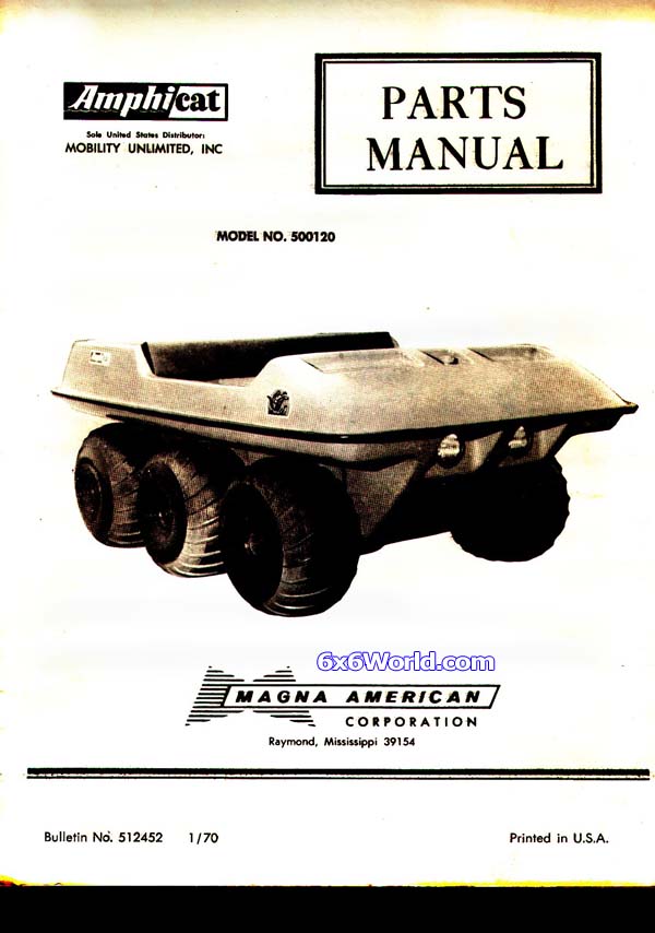 6x6 World - Amphicat Parts Manual