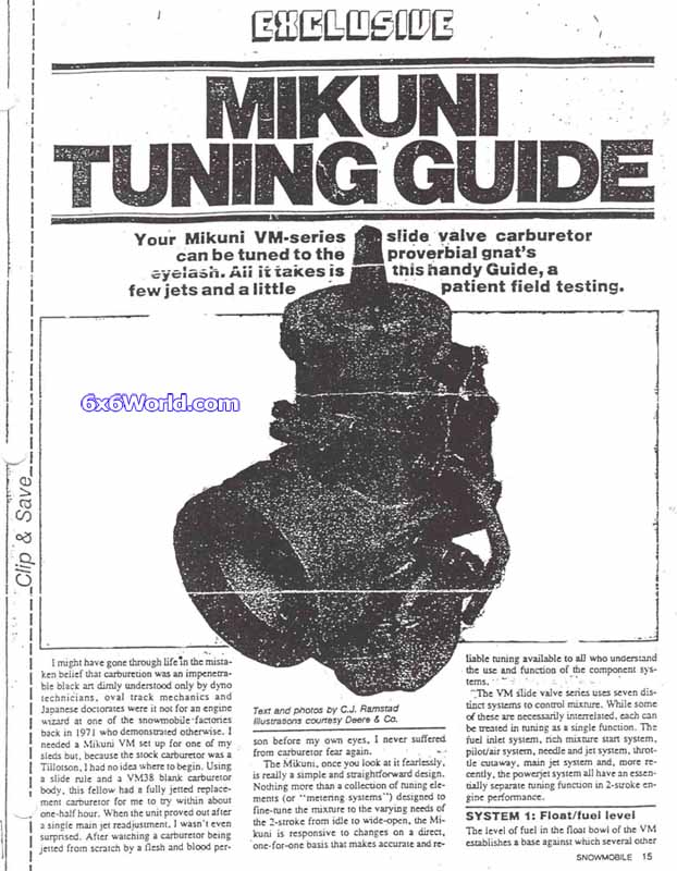 Mikuni Super Bn Tuning Manual