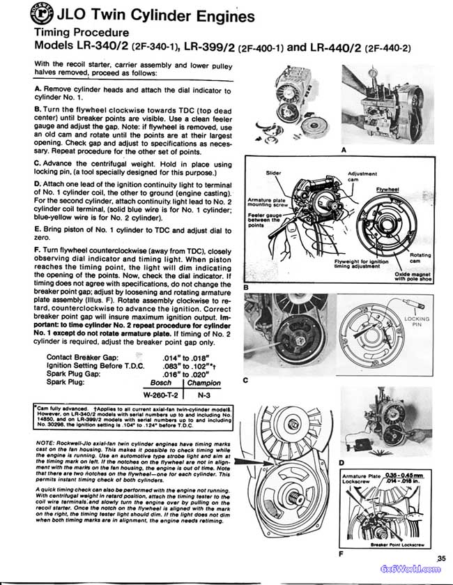 jlo twin cylinder timing